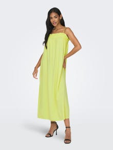 ONLY Regular Fit U-Neck Long dress -Sunny Lime - 15292503