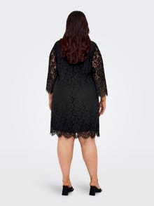 ONLY Curvy mini lace dress -Black - 15292509