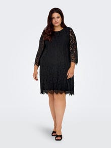 ONLY Regular Fit O-hals Lang kjole -Black - 15292509