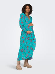 ONLY Mama printed Maxi dress -Baltic - 15292522