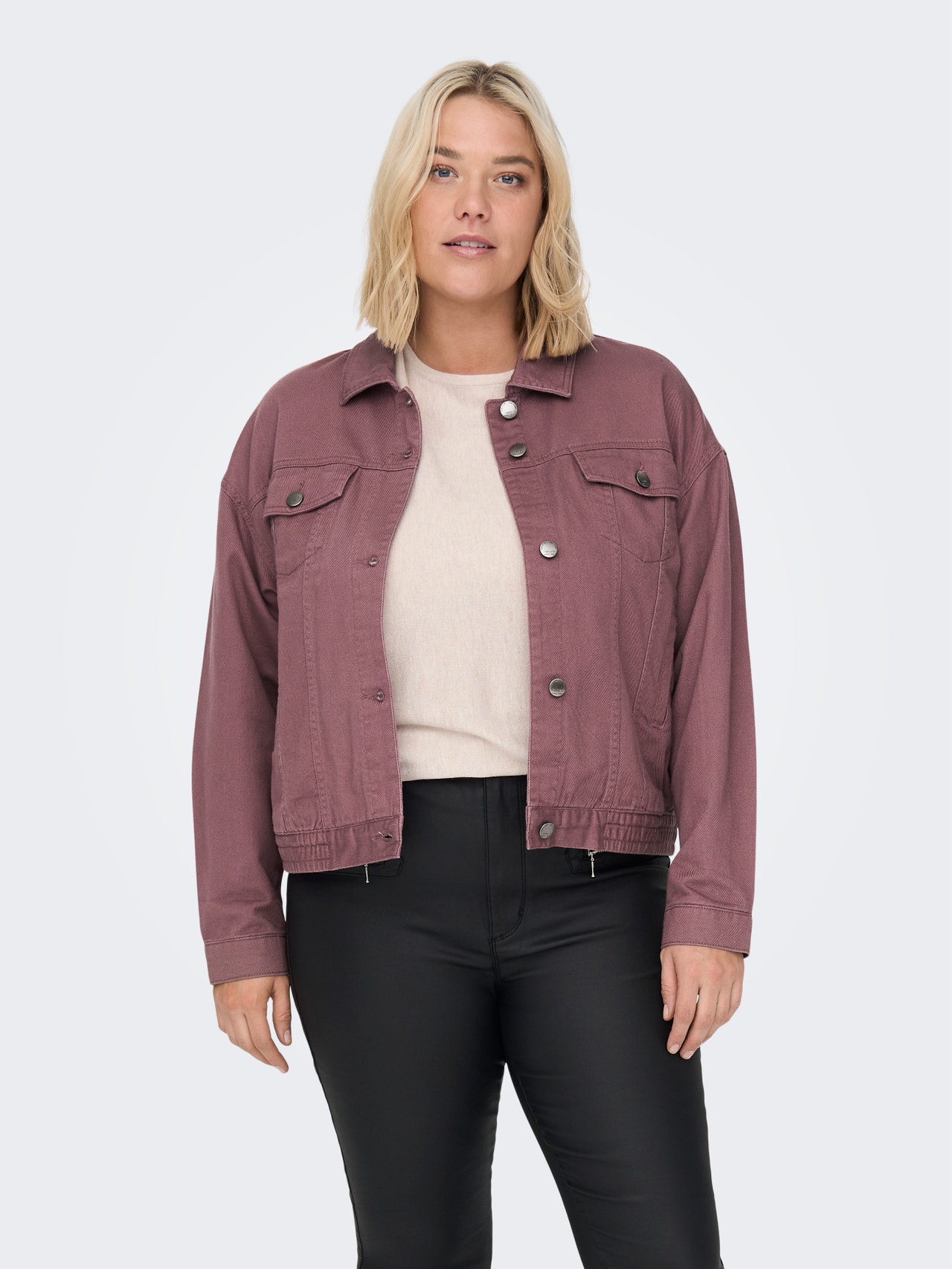 ONLY Curvy Canvas Jacket -Rose Brown - 15292569