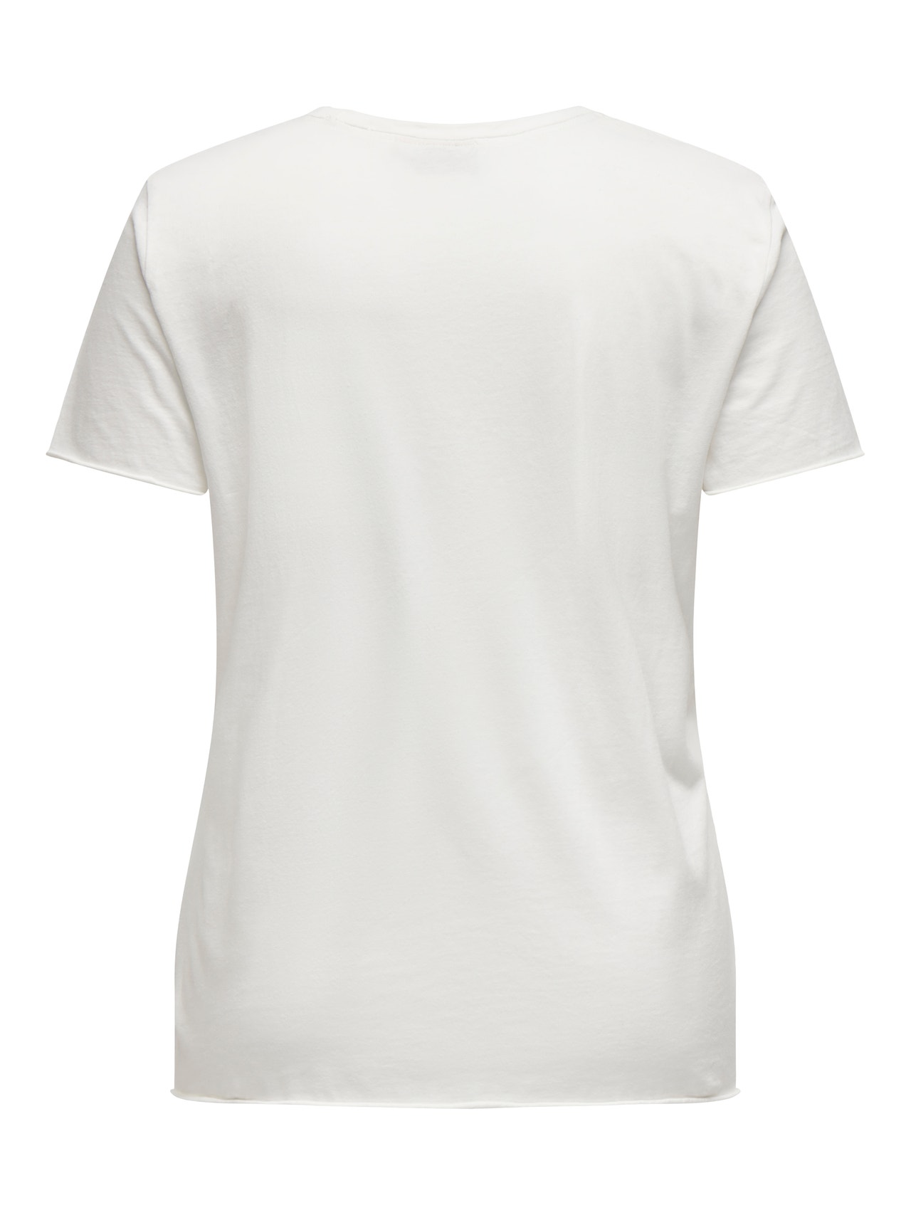 ONLY Regular Fit O-hals Curve T-skjorte -Cloud Dancer - 15292571
