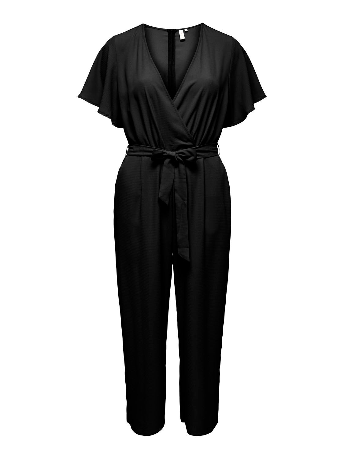 Black jumpsuit with outlet belt