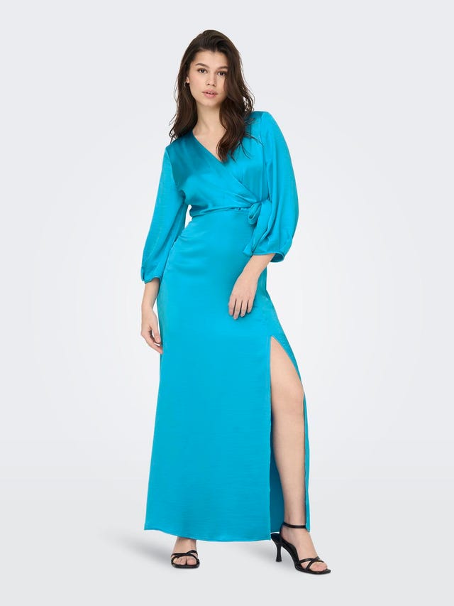 ONLY Normal geschnitten V-Ausschnitt Langes Kleid - 15292597