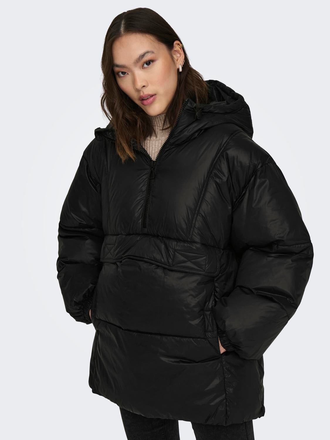 Anorak with clearance hood