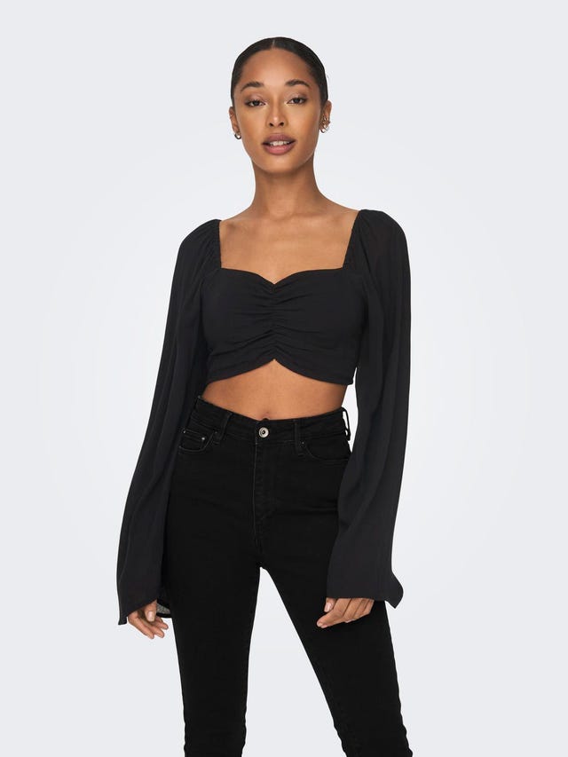 ONLY Cropped Fit V-hals Topp - 15292623