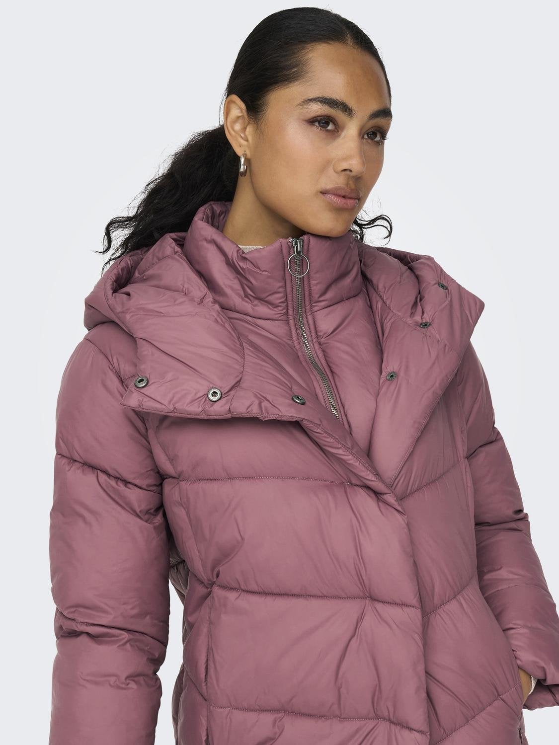 Rose pink shop puffer jacket