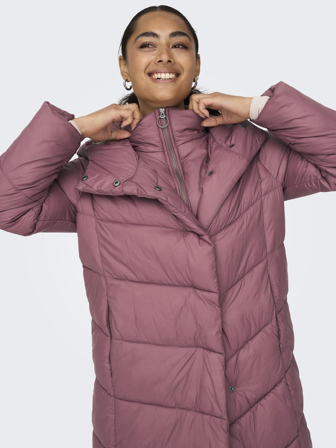 Dusty rose puffer clearance jacket