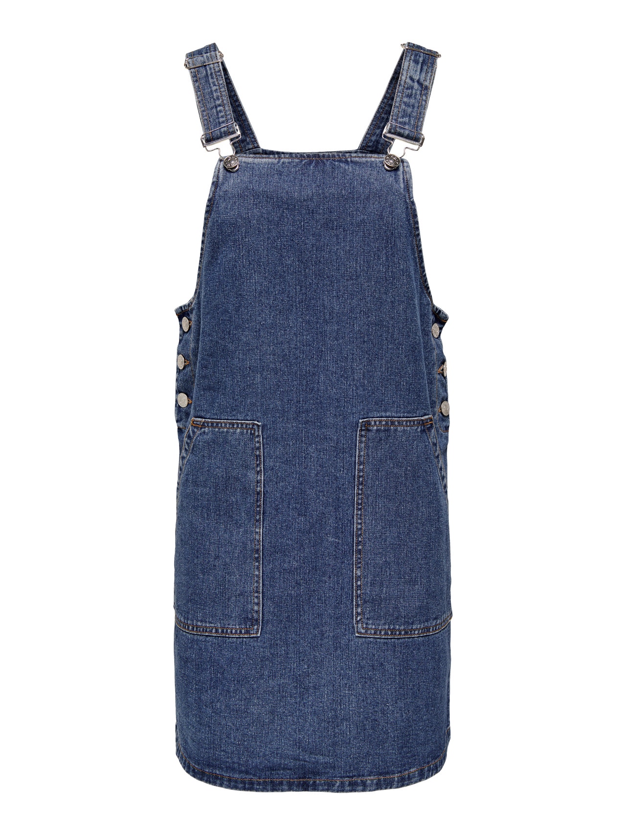 ONLY Loose Fit Square neck Short dress -Medium Blue Denim - 15292640