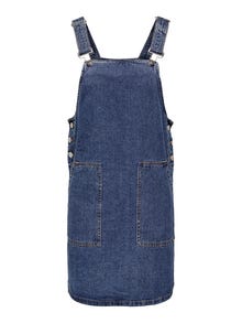 ONLY Loose fit Vierkante hals Korte jurk -Medium Blue Denim - 15292640