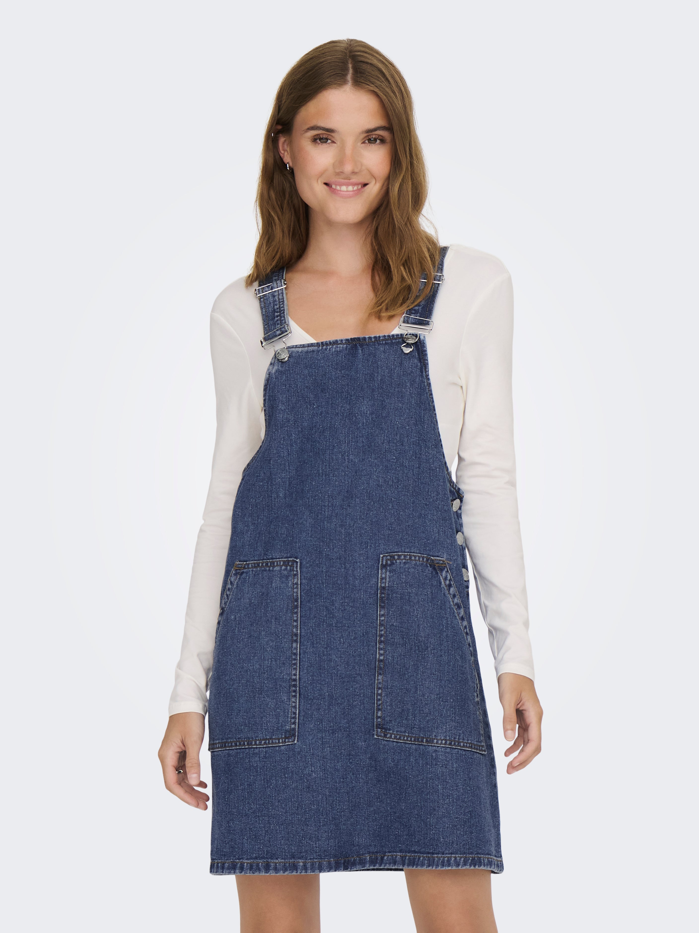 Mini dungaree clearance dress