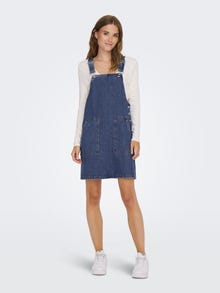 ONLY Mini denim dress without sleeves -Medium Blue Denim - 15292640