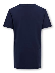ONLY o-hals t-shirt med print -Navy Blazer - 15292650