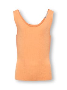 ONLY Normal geschnitten Rundhals T-Shirt -Orange Chiffon - 15292661