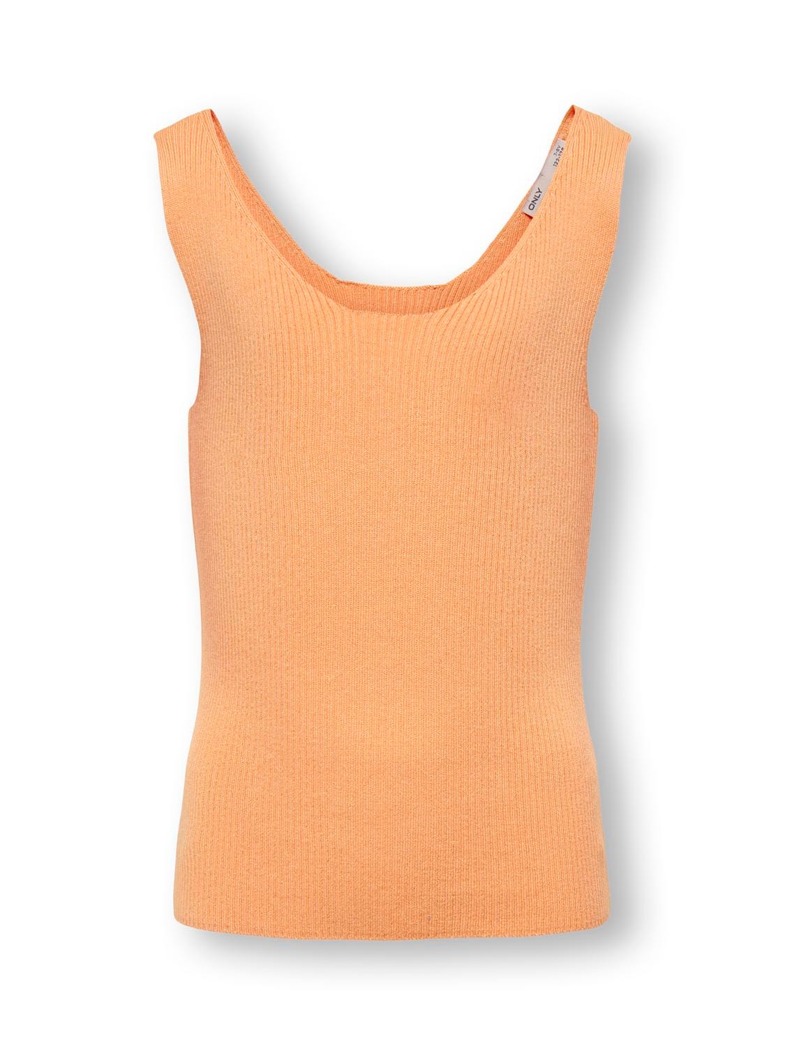 ONLY Regular Fit Round Neck T-Shirt -Orange Chiffon - 15292661