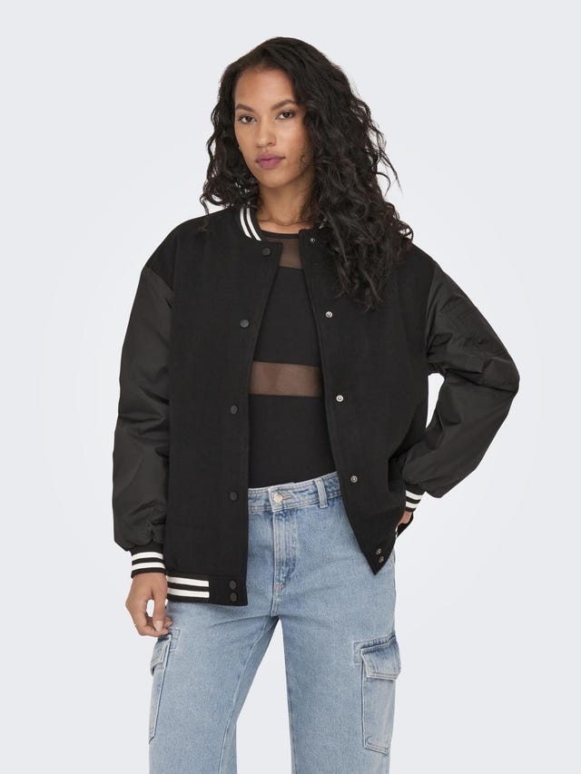 ONLY O-Neck Ribbed cuffs Otw Bomber - 15292678