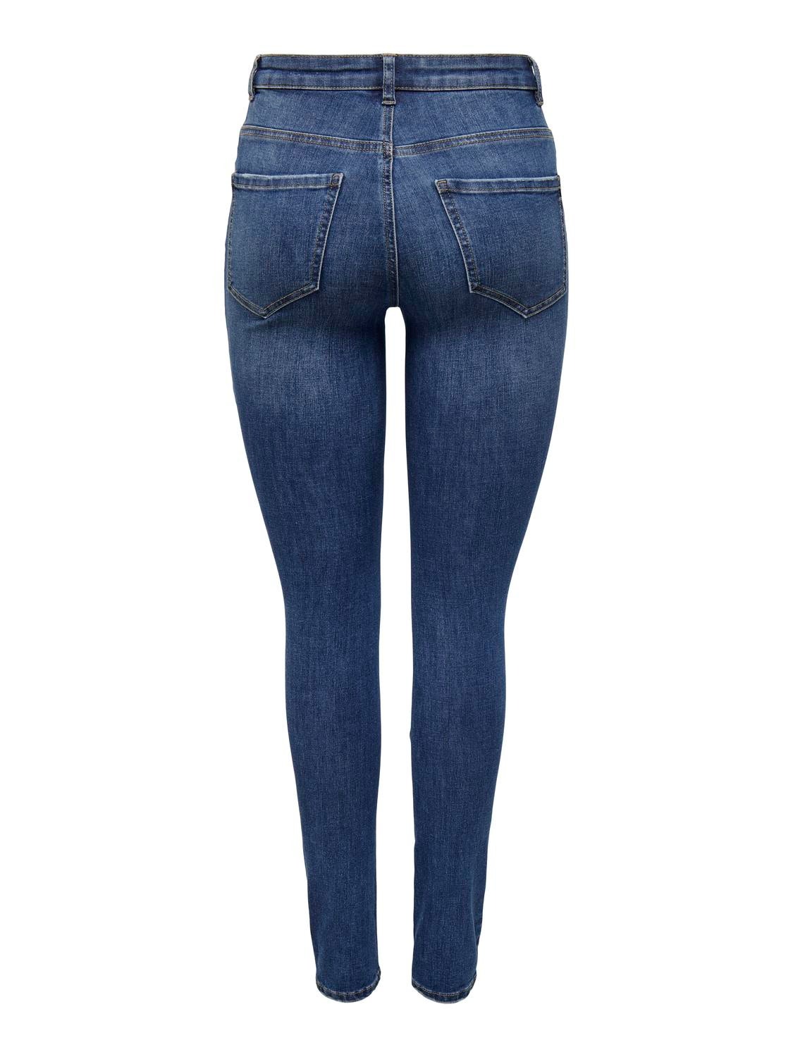 ONLY Skinny Fit High waist Jeans -Medium Blue Denim - 15292693