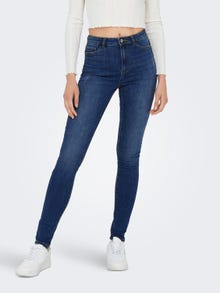 ONLY Jeans Skinny Fit Taille haute -Medium Blue Denim - 15292693