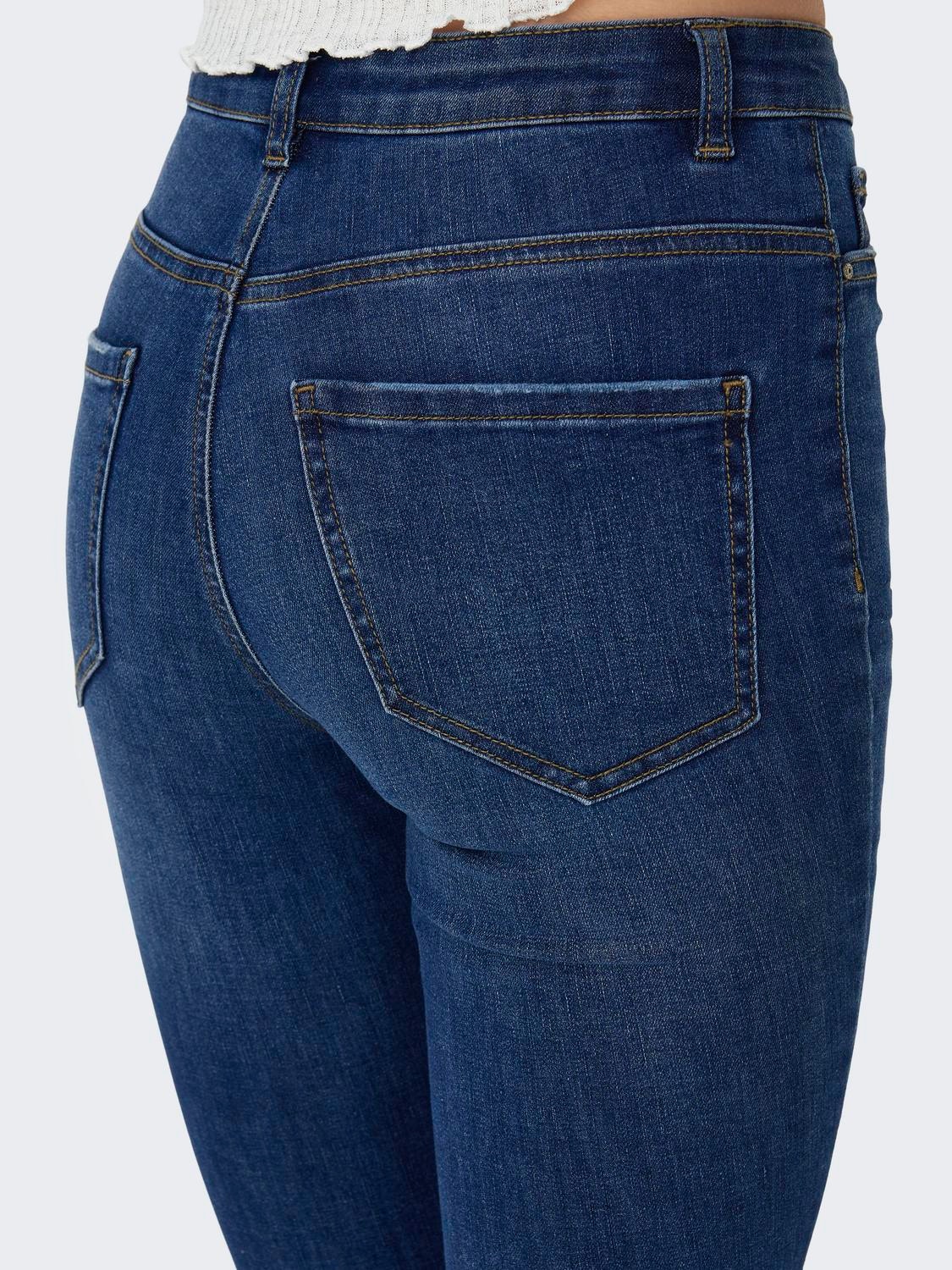 Women's High Waist Release Hem Pull On Skinny Jeans 88746 (as1, Numeric,  Numeric_3, Regular, Regular) Medium Blue at  Women's Jeans store