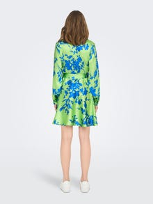 ONLY Vestido corto Corte regular Cuello en V -Summer Green - 15292716