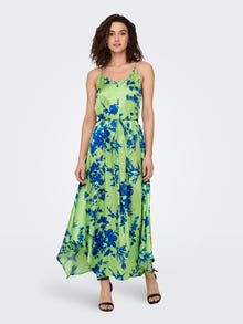 ONLY Vestido largo Corte regular Cuello en V -Summer Green - 15292718