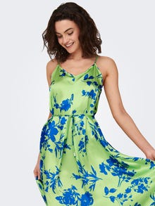 ONLY Normal geschnitten V-Ausschnitt Langes Kleid -Summer Green - 15292718