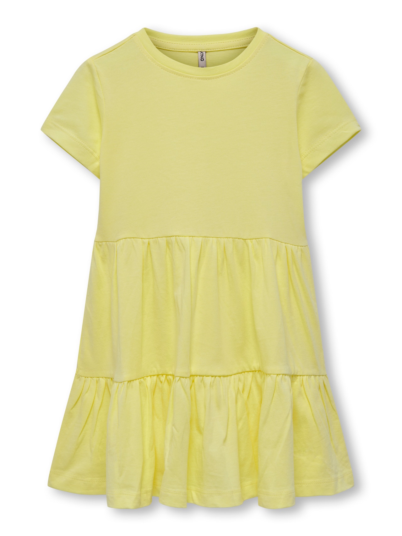 ONLY Regular Fit Round Neck Short dress -Lemon Meringue - 15292732