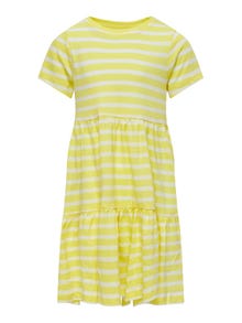 ONLY Regular Fit O-hals Kort kjole -Lemon Meringue - 15292732