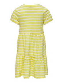 ONLY o-neck short dress -Lemon Meringue - 15292732