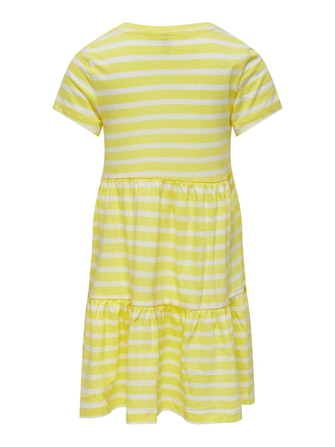 ONLY Regular Fit O-hals Kort kjole -Lemon Meringue - 15292732