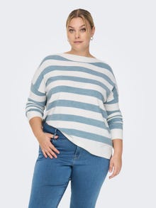 ONLY Boat neck Pullover -Blue Blizzard - 15292796