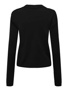 ONLY Round Neck Dropped shoulders Pullover -Black - 15292872