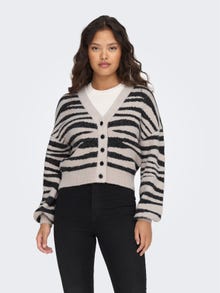 ONLY V-hals cardigan -Cement - 15292883