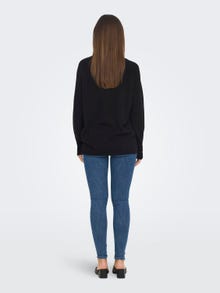 ONLY o-neck shirt with long sleeves -Black - 15292897
