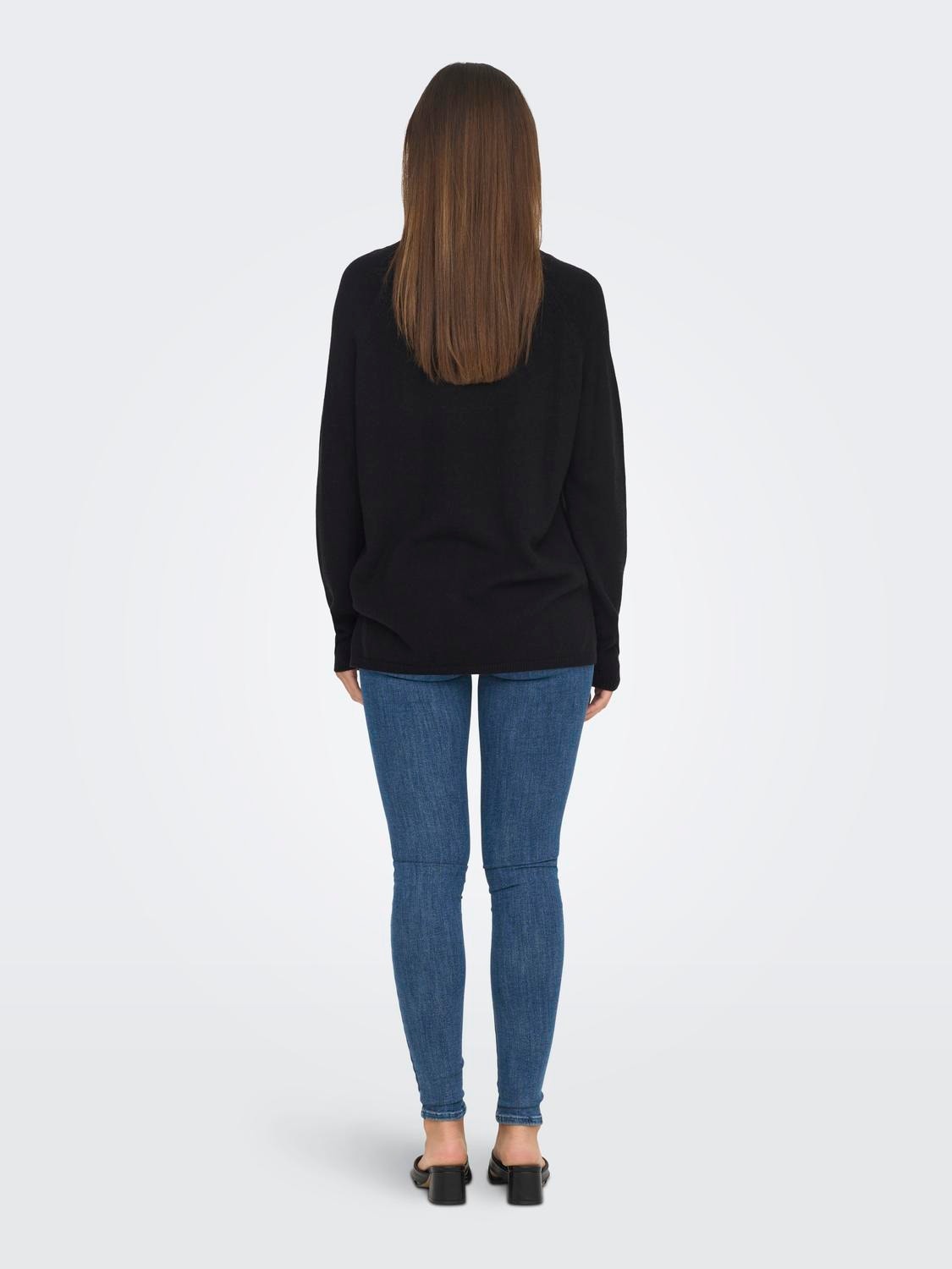 ONLY o-neck shirt with long sleeves -Black - 15292897