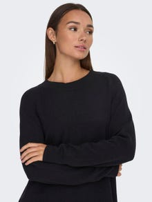 ONLY o-hals trøje med lange ærmer -Black - 15292897