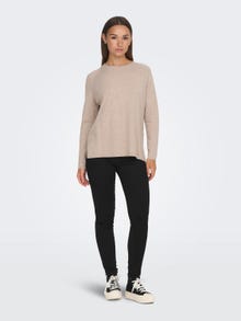 ONLY Knit Fit O-ringning Pullover -Beige - 15292897