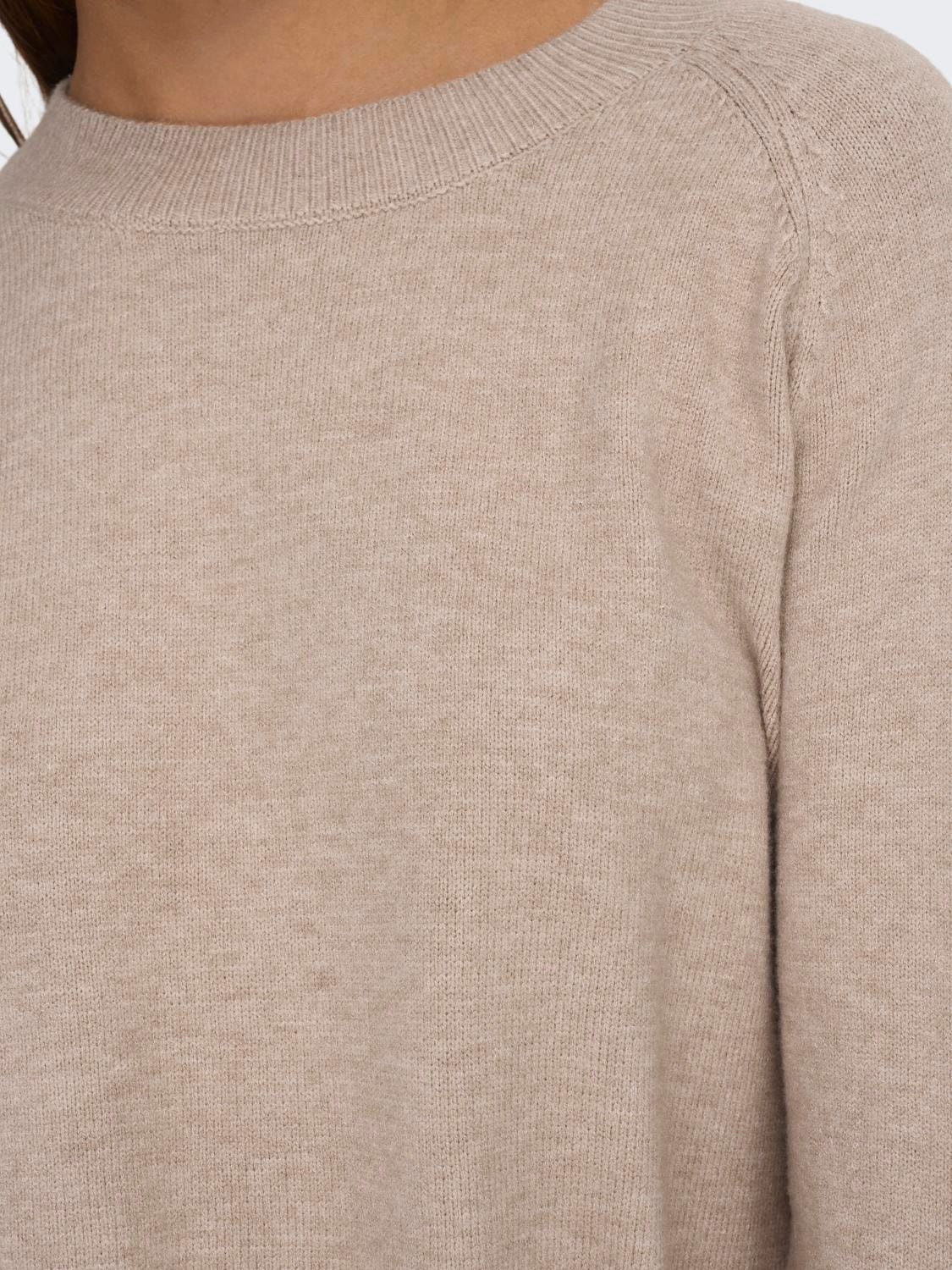 ONLY Knit Fit Round Neck Pullover -Beige - 15292897