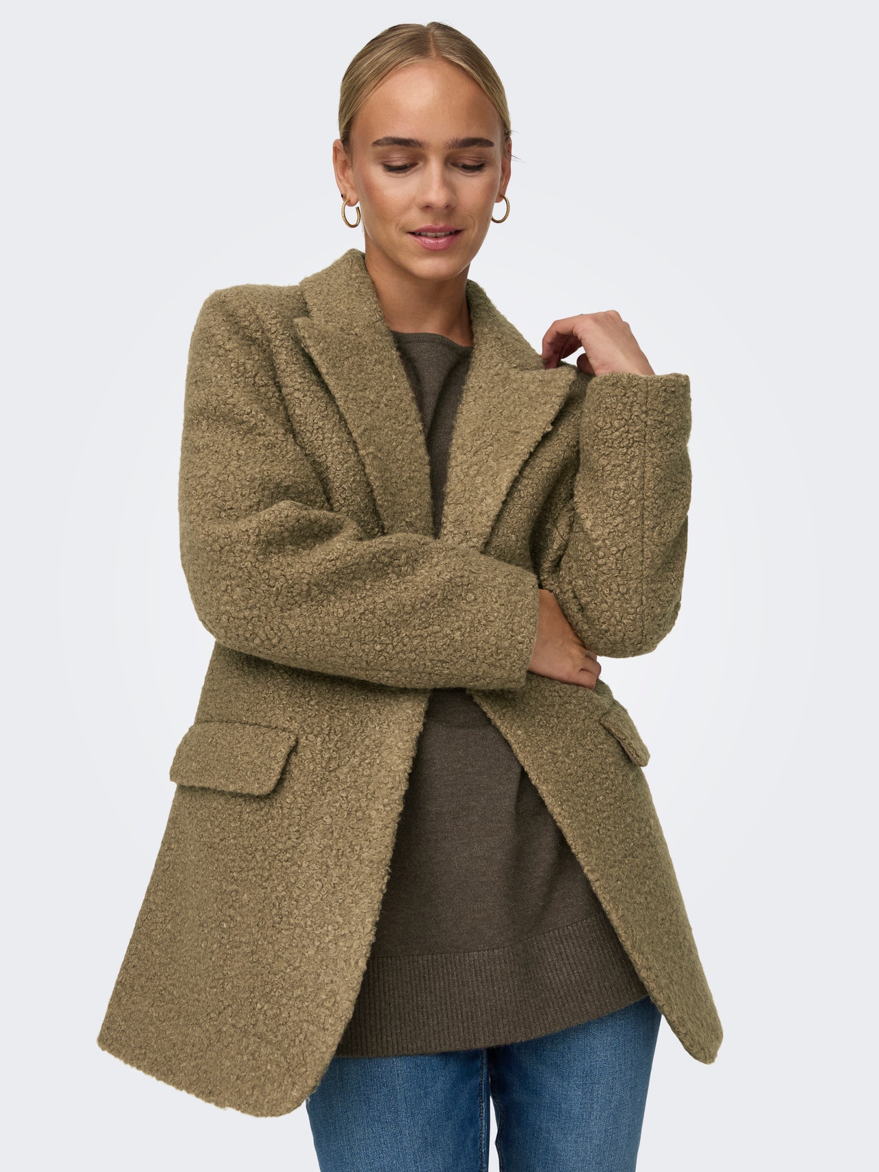 Winter Coat Only Boucle Wool Coat Only Lally Boucle Wool Coat In