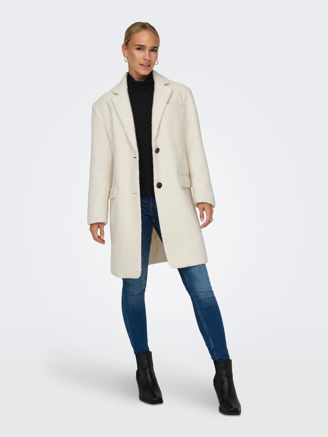 Long white 2025 sherpa coat