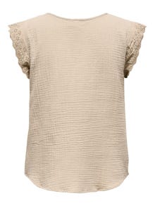 ONLY Tops Corte regular Cuello en V -Oxford Tan - 15292918