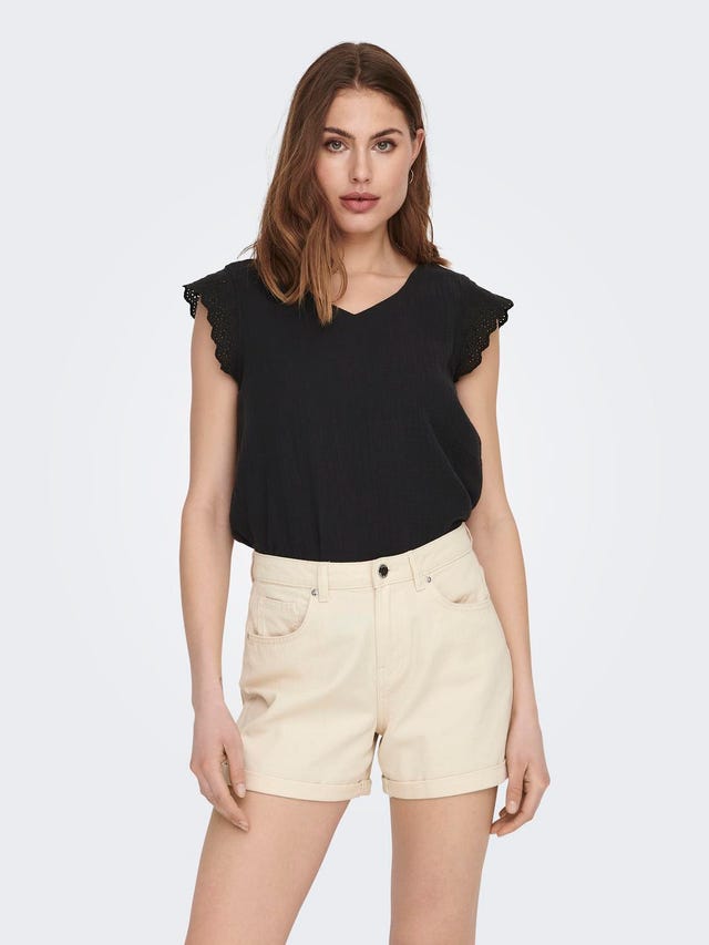 ONLY Structured V-Neck Top - 15292918