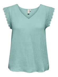 ONLY Tavapärane lõige V-kaelus Top -Harbor Gray - 15292918