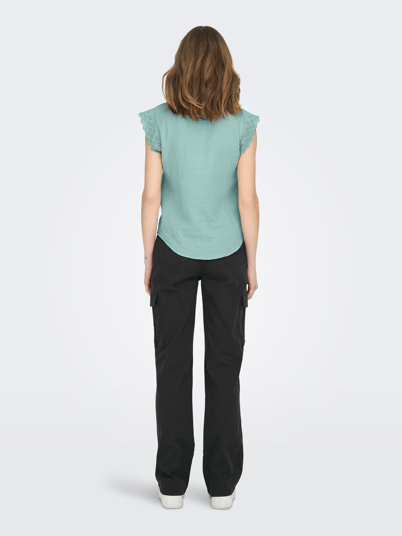 ONLY Tavapärane lõige V-kaelus Top -Harbor Gray - 15292918