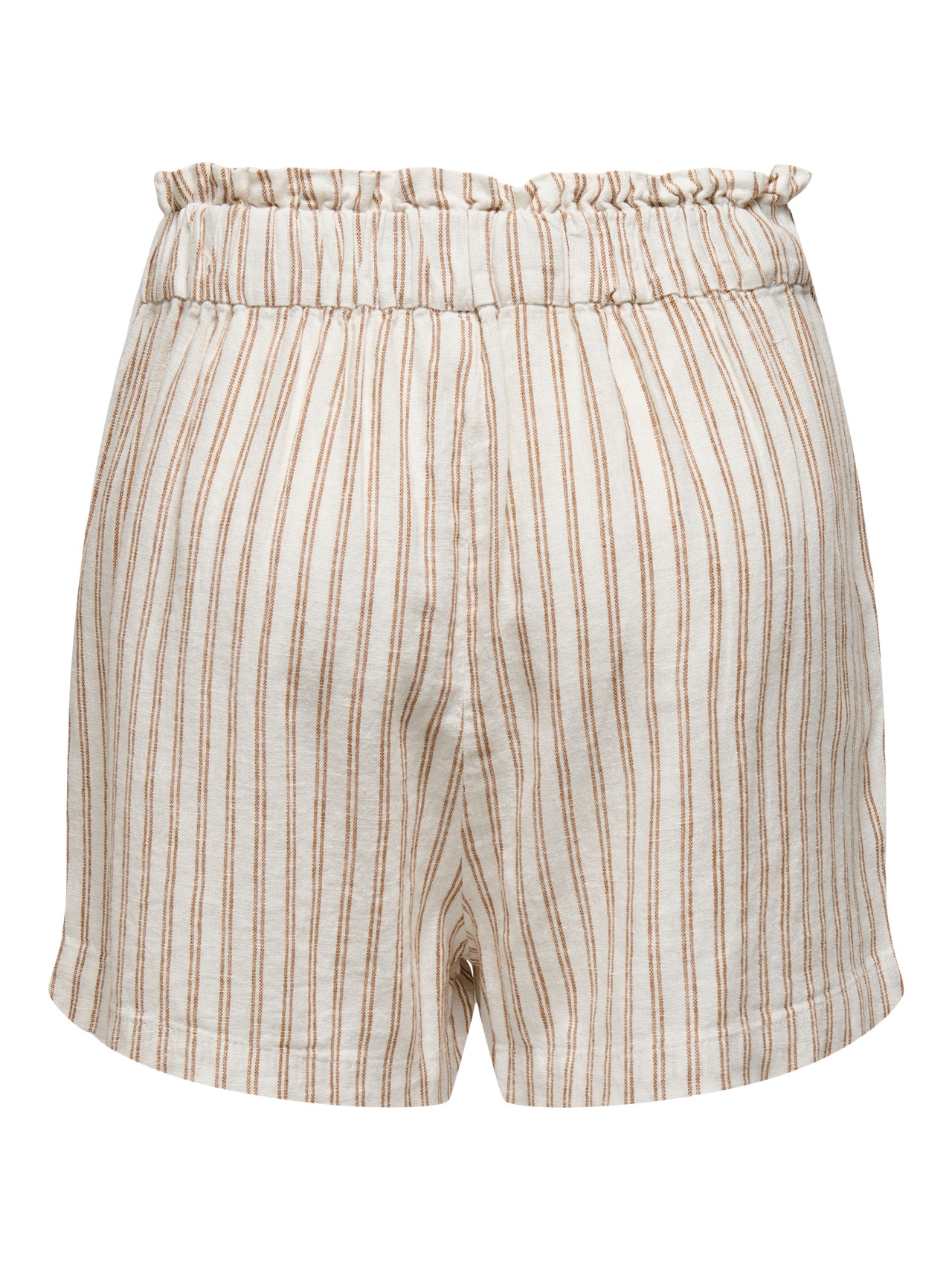 ONLY Linen shorts with high waist -Cloud Dancer - 15292924