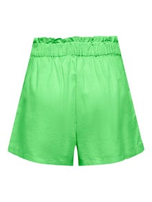 ONLY Linen shorts with high waist -Summer Green - 15292924