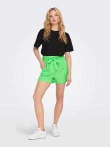 ONLY Hør shorts med høj talje -Summer Green - 15292924