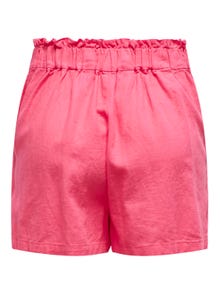 ONLY Linen shorts with high waist -Camellia Rose - 15292924