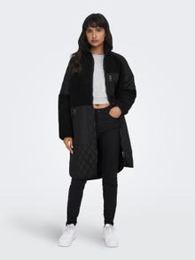 ONLY Sherpa mix coat -Black - 15292944
