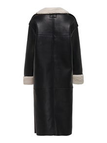 ONLY Faux leather coat -Black - 15292998